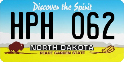 ND license plate HPH062