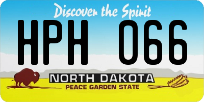 ND license plate HPH066