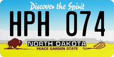 ND license plate HPH074