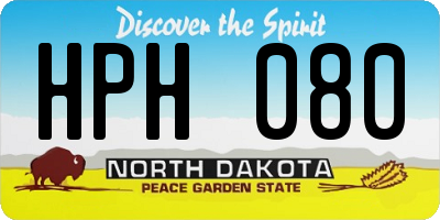 ND license plate HPH080