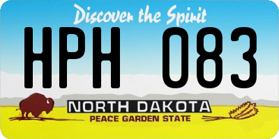 ND license plate HPH083