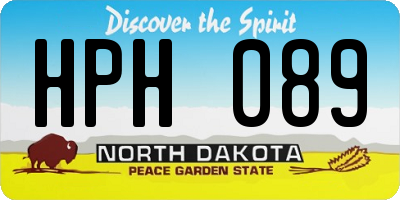 ND license plate HPH089