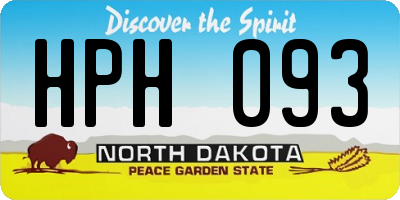 ND license plate HPH093