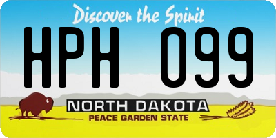 ND license plate HPH099