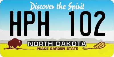 ND license plate HPH102