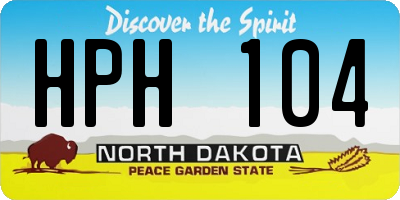ND license plate HPH104