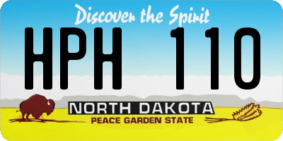 ND license plate HPH110