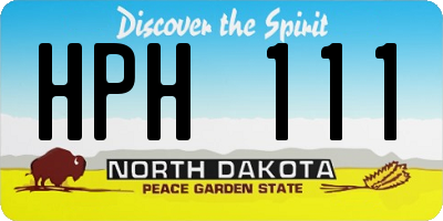 ND license plate HPH111