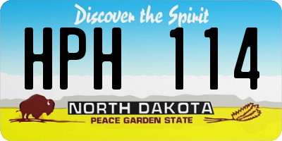ND license plate HPH114
