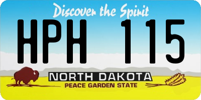 ND license plate HPH115
