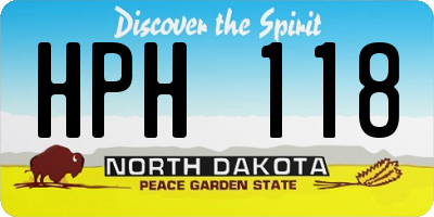 ND license plate HPH118