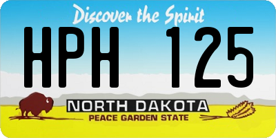 ND license plate HPH125