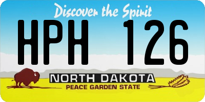 ND license plate HPH126