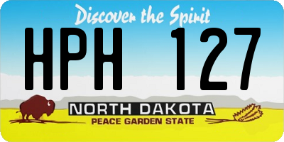ND license plate HPH127