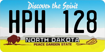 ND license plate HPH128