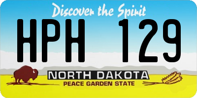 ND license plate HPH129