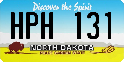 ND license plate HPH131