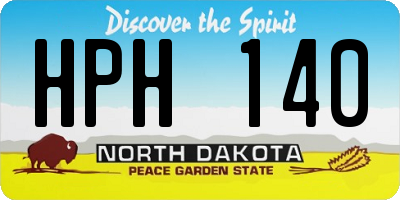 ND license plate HPH140