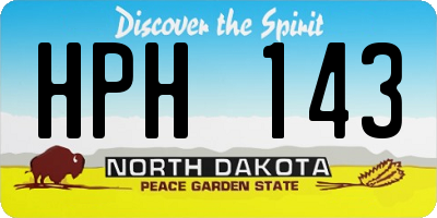 ND license plate HPH143