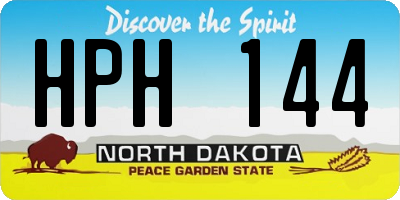 ND license plate HPH144