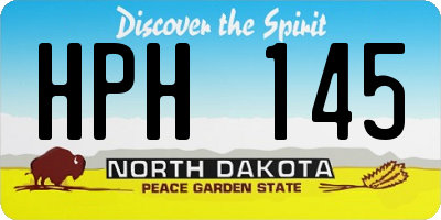 ND license plate HPH145