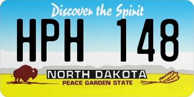 ND license plate HPH148