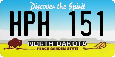 ND license plate HPH151