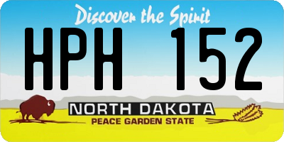 ND license plate HPH152