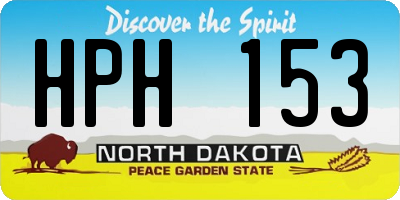 ND license plate HPH153