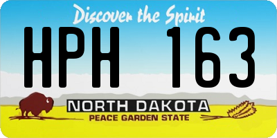 ND license plate HPH163