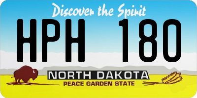 ND license plate HPH180