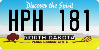 ND license plate HPH181