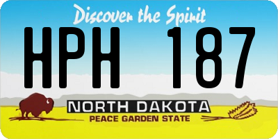 ND license plate HPH187