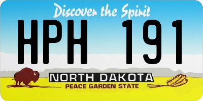 ND license plate HPH191