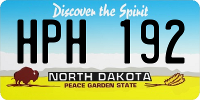ND license plate HPH192