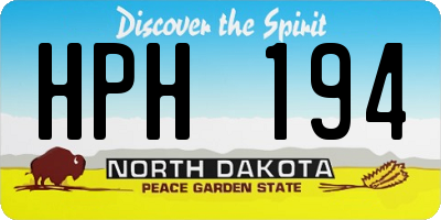 ND license plate HPH194