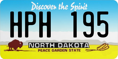 ND license plate HPH195