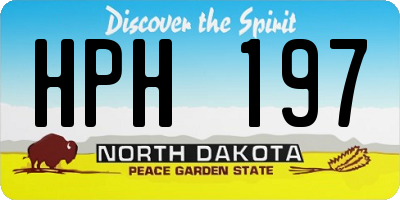 ND license plate HPH197