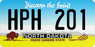 ND license plate HPH201