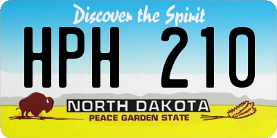 ND license plate HPH210