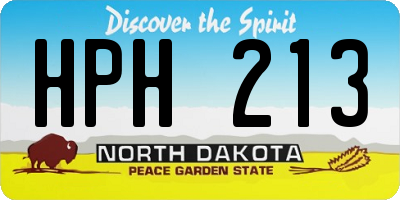 ND license plate HPH213