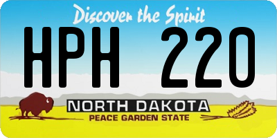 ND license plate HPH220