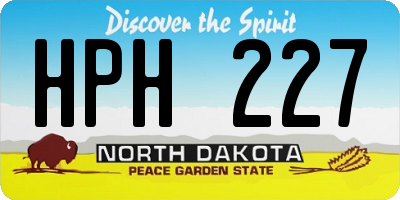 ND license plate HPH227