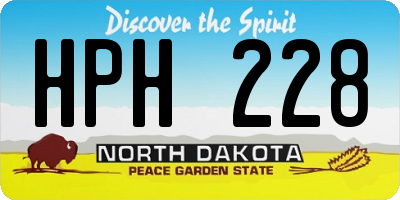ND license plate HPH228