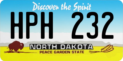 ND license plate HPH232