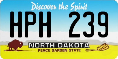 ND license plate HPH239