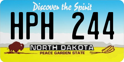 ND license plate HPH244