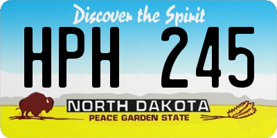 ND license plate HPH245