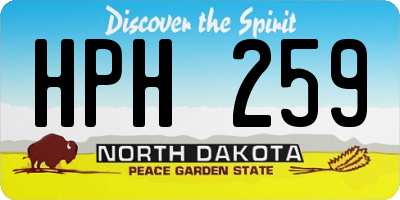 ND license plate HPH259