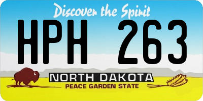 ND license plate HPH263